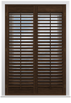 Kensington, Antique Walnut - Full Height Plantation Shutter